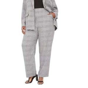 NWT Womens Lane Bryant Black and white plaid/houndstooth dress pants | Size 20